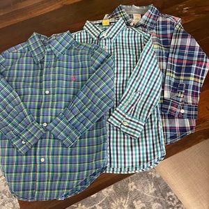 Lot of 3T boys dress shirts. One each of Ralph Lauren, J Crew and Gymboree. EUC.